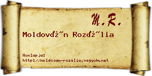 Moldován Rozália névjegykártya