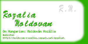 rozalia moldovan business card