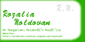 rozalia moldovan business card